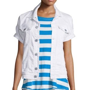 Current/Elliott Rolled Sleeve Trucker Denim Jacket